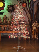 ÁRVORE DE LED COM 360 LEDS 170CM VERMELHA E BRANCO BIVOLT