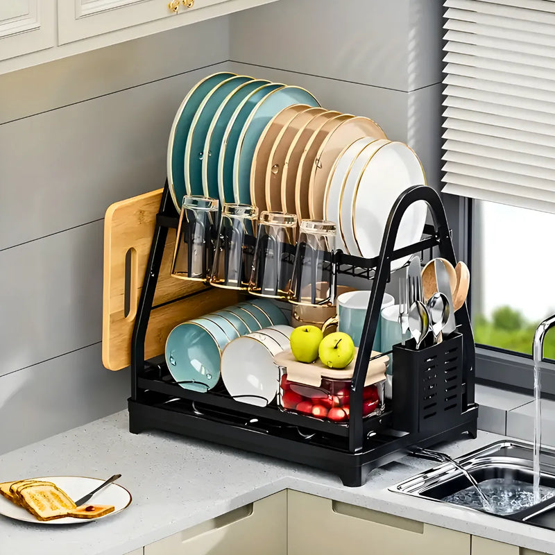 Escorredor e Organizador De Louças Inox Preto