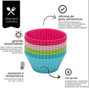 Conjunto de 12 Formas de Silicone Mini Cupcake – BM-F956