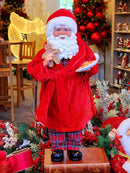 PAPAI NOEL COLECIONÁVEL DE PIJAMA VERMELHO 45CM - PRÉ VENDA 2025