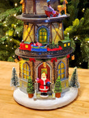 CENÁRIO VILA NATALINA TORRE COM RELÓGIO 37CM