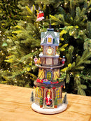 CENÁRIO VILA NATALINA TORRE COM RELÓGIO 37CM