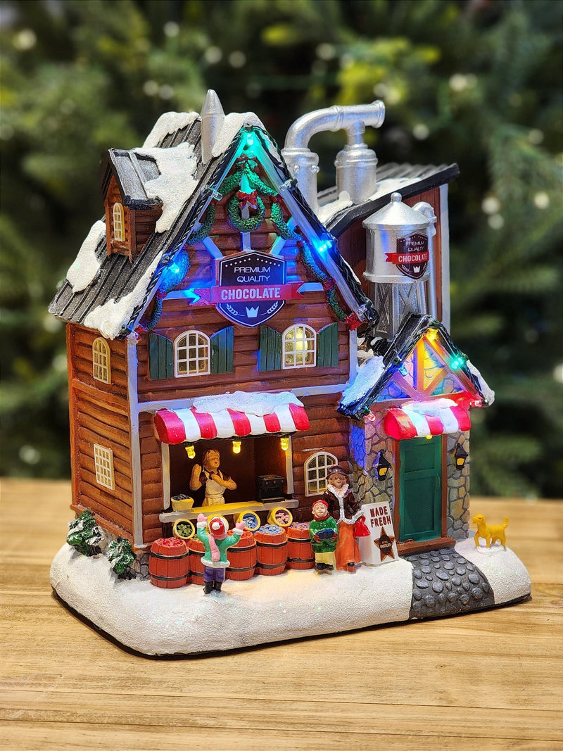 CENÁRIO VILA NATALINA FABRÍCA DE CHOCOLATE 30CM