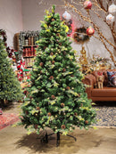 ÁRVORE REALISTA PINHEIRO CONSTELAÇÃO 400 LEDS WARM 1241 GALHOS 2,10CM MODELO CLICK BIVOLT