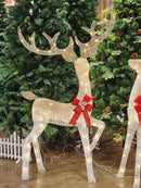 TRIO DE RENAS ARAMADA BRANCA COM CHAMPANHE WARM USO INTERNO E EXTERNO BIVOLT