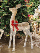 TRIO DE RENAS ARAMADA BRANCA COM CHAMPANHE WARM USO INTERNO E EXTERNO BIVOLT