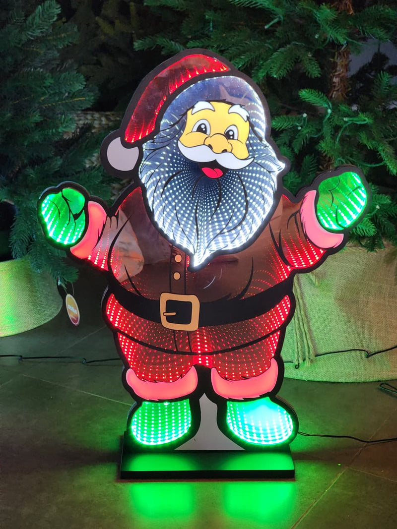 PLACA LUZ INFINITA PAPAI NOEL 59CM