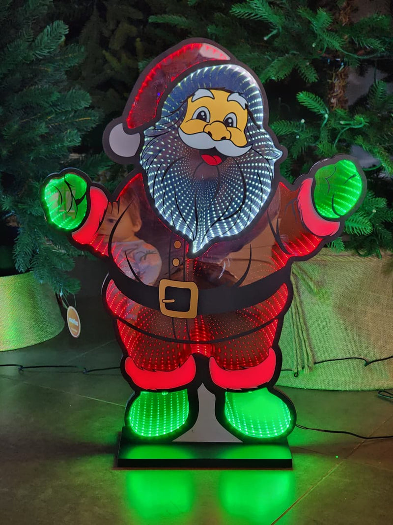 PLACA LUZ INFINITA PAPAI NOEL 59CM