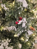 ÁRVORE PINHEIRO NEVADO REALISTA NORUEGA 1077 GALHOS COM 350 LEDS WARM 2,10CM