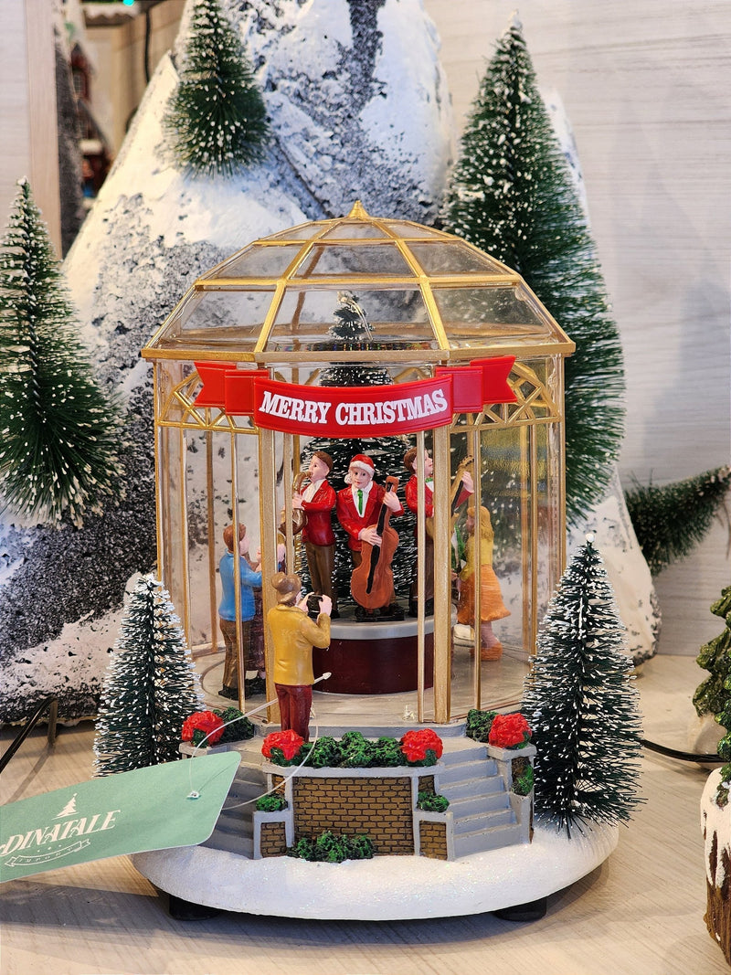 CENÁRIO VILA NATALINA GAZEBO COM CORAL 20CM  - PRÉ VENDA 2025